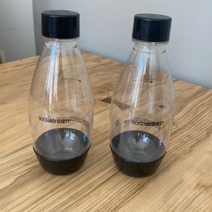 2 small size soda stream bottles